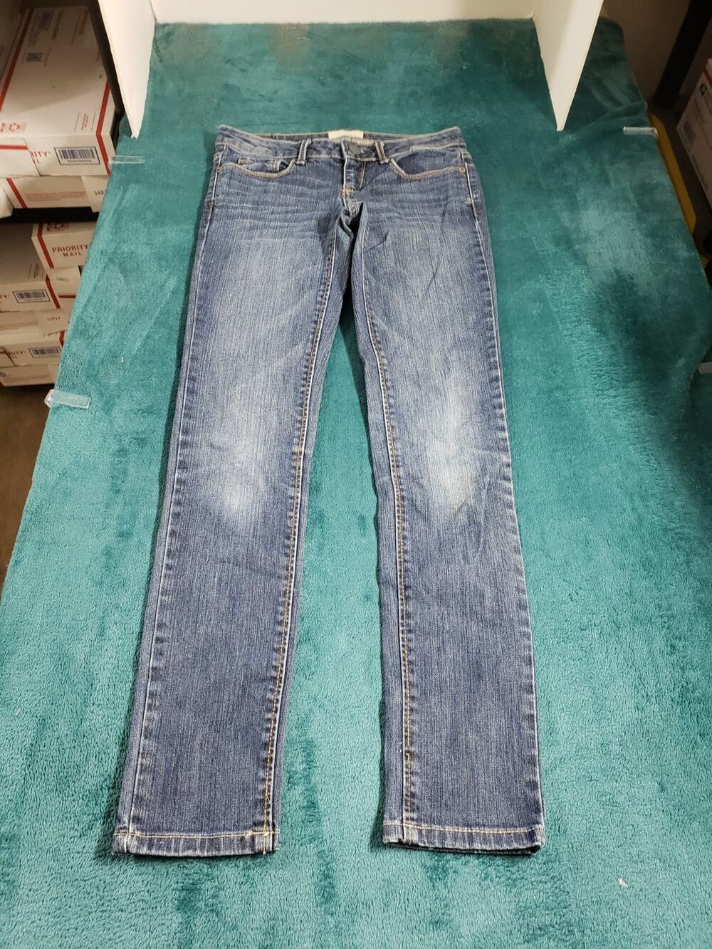 Aeropostale Jeans Size 00 Women Blue Pants Stretch Denim Mid Rise Ashley Skinny